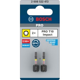 BOSCH Bit PRO Torx Impact, T10, 25 mm, 2 szt. 2608522472