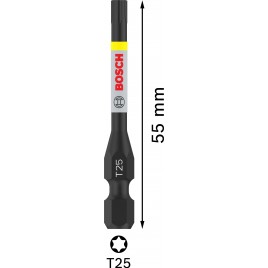 BOSCH Bit PRO Torx Impact, T25, 55 mm, 2 szt. 2608522531