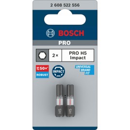 BOSCH Bit PRO Hex Impact, H5, 25 mm, 2 szt. 2608522556