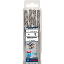 BOSCH Wiertło PRO Metal HSS-G, długość standardowa, 9,6 × 87 × 133 mm, 5 szt. 2608585519