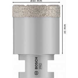 BOSCH Koronka wiertnicza PRO Ceramic dry, 40 × 35 × 22,23 mm 2608587123