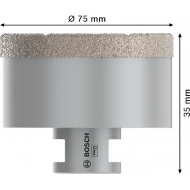 BOSCH Koronka wiertnicza PRO Ceramic dry, 75 × 35 × 22,23 mm 2608587133