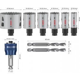 BOSCH Zestaw pił otwornic PRO Multi Material PC Plus, 9 szt. 2608594423