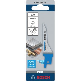 BOSCH Brzeszczot do cienkiego metalu PRO Thin Metal S325GF Blade, 1,25 x 7 x 85 mm, 5 szt.