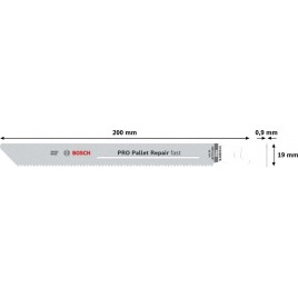 BOSCH Brzeszczot PRO Pallet Repair fast S1022HFR, 0,9 × 19 × 200 mm, 5 szt. 2608659061