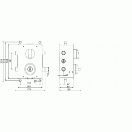 Ferro box podtynkowy z baterią 2-funkcyjną BOX050R