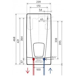 CLAGE DEX NEXT ELECTRONICS MPS Przepływowy podgrzewacz wody 18..27kW/400V 3200-36400