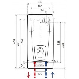 CLAGE DCX NEXT ELECTRONICS MPS Podgrzewacz przepływowy 18..27 kW/400V 3200-36300