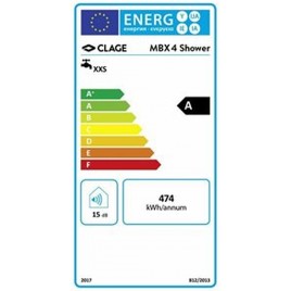 CLAGE MBX 4 Podgrzewacz wody przepływowy 4,4kW/230V + zestaw prysznicowy 1500-15314