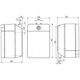 CLAGE S10-O Przepływowy pojemnościowy podgrzewacz wody, 2,2kW/230V 4100-41103