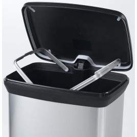 CURVER DECO BIN 50L Kosz na śmieci 39 x 29 x 73 cm srebrny 02162-582