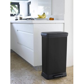 CURVER DECO BIN 50L Kosz na śmieci 39 x 29 x 73 cm czarny 02162-929