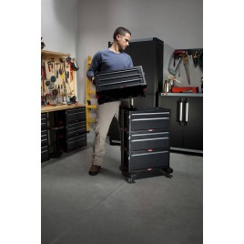 KETER Regał narzędziowy 6 szuflad 56,5x75x29cm czarny 17201228