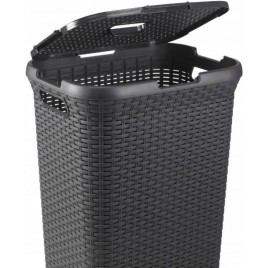 CURVER STYLE 60L Kosz na bieliznę 44,8 x 61,5 x 34,1 cm, ciemny szary 00707-308
