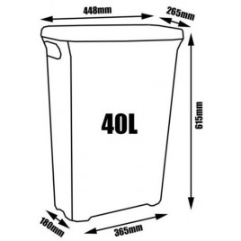 CURVER STYLE 40L Kosz na bieliznę 44,8 x 61,5 x 26,5 cm, kremowy 00709-885