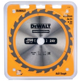 DeWALT DT1956-QZ Construction Tarcza do cięcia drewna 250 x 30 mm, 24 zęby