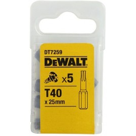 DeWALT DT7259 Końcówki wkrętarskie do wkrętów Torx, 25mm, 5szt.