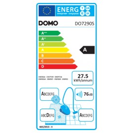 DOMO Odkurzacz Multicyklon, tworzywo sztuczne, 2,5 l, 800W DO7290S