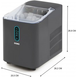 DOMO Wytwornica lodu z kompresorem 120 W, 1 l, szara DO1132IB