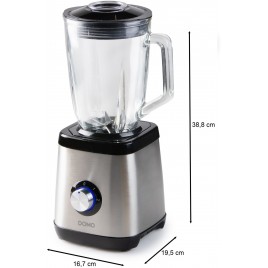 DOMO Blender stołowy ze szklanym dzbankiem 1,5 l, 1000 W, DO1133BL