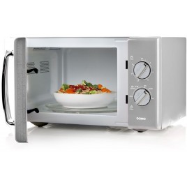 DOMO mikrofalowa w stylu retro (900W/25 L) szara DO3025