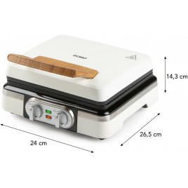 DOMO Gofrownica 4x7 z termostatem i timerem, (1520 W), biała DO9280W