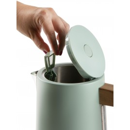 DOMO WOOD YOU Czajnik elektryczny (1,7l/2200W), stal nierdzewna, zielony DO9282WK