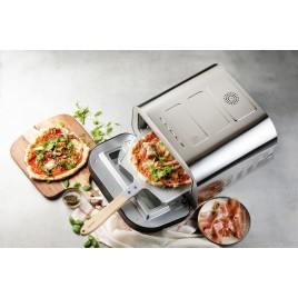 DOMO Genius Piekarnik do pizzy, stal nierdzewna, z kamieniem do pieczenia DO9289PZ