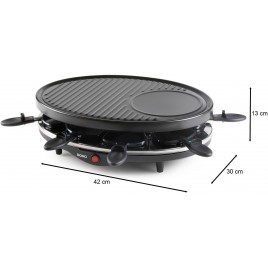 DOMO Raclette grill wolnostojący dla 8 osób, 1200W DO9038G