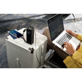 EcoFlow RAPID Powerbank (25 000 mAh, 170 W) 2×100 W wbudowany kabel USB-C – czarna
