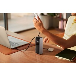 EcoFlow RAPID Powerbank (25 000 mAh, 170 W) 2×100 W wbudowany kabel USB-C – srebrna
