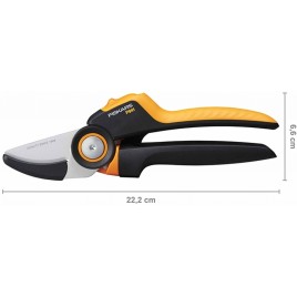 Fiskars X-series PowerGear L, P941 Sekator kowadełkowy, 22,2cm 1057174