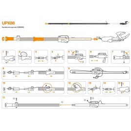 Fiskars Zestaw uchwytów i linka do sekatora typy żyrafa UPX86 1026296