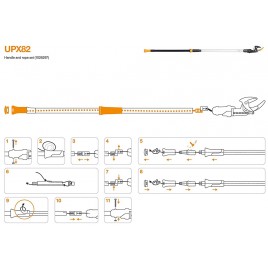 Fiskars Zestaw uchwytów i linka do sekatora typy żyrafa UPX82 1026297