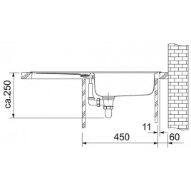 Franke Zlew ze stali nierdzewnej N49 ETN 614 6/4 "NOVA + bateria FC 9547 chrom 101,0366,09