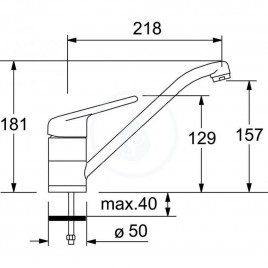 Franke SET N61 (zlew ze stali nierdzewnej AMX 610 + bateria FC 1839.031) 101,0441,955