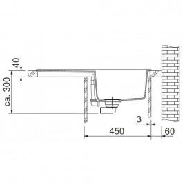 Franke Orion OID 611-78, 780x500 mm, zlewozmywa, szary 114.0476.401