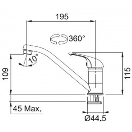 Franke FB 250 bateria kuchenna chrom 115.0250.147