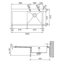 OUTLET Franke Planar PPX 211, 1000x512 mm, zlewozmywak stalowy prawy 127.0203.464