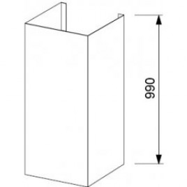 Franke Przedłużka do okapustal nierdzewna, 990 mm 112.0036.204