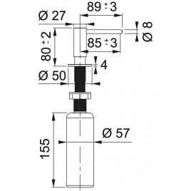 Franke Atlas Neo Dozownik, Czarna PVD 112.0625.484