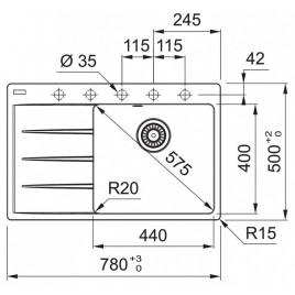 Franke SET G219 (zlewozmywak CNG 611-78 + bateria FC 3055) Cappuccino 114.0650.824