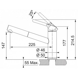 Franke SET G219 (zlewozmywak CNG 611-78 + bateria FC 3055) Kamienny Szary 114.0650.827