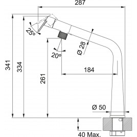 Franke FG 5185 ICON Bateria kuchenna ze stałą wylewką, Chrom 115.0625.185