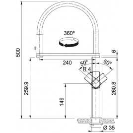 Franke Centinox NEO Pull-Down bateria kuchenna, Stal szlachetna/czarny 115.0547.855