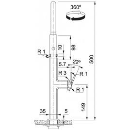 Franke Centinox NEO Pull-Down bateria kuchenna, Stal szlachetna/czarny 115.0547.855