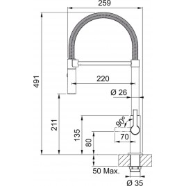 Franke FS 2845.031 MARIS SEMI PRO Baterie, chrom 115.0728.395