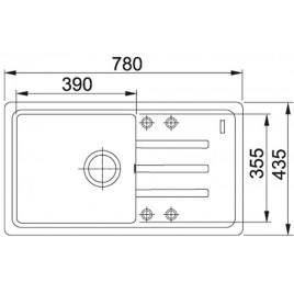 Franke Malta BSG 611-78, 780x435 mm, zlewozmywak fragranitowy, Orzechowy 114.0367.742