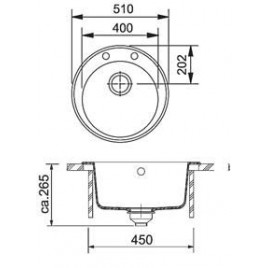 Franke Pamira ROG 610-41, 510 mm, zlewozmywak onyx 114.0286.753