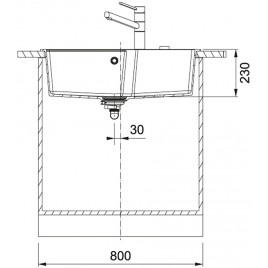 Franke Urban UBG 610-78, 780x500 mm, Fragranit zlewozmywak, Kamienny Biały polarny 114.058